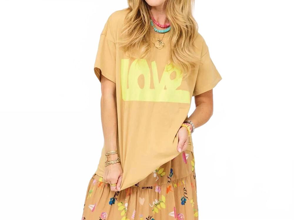 NEW KERRI ROSENTHAL tommy love lines tee in lark cactus